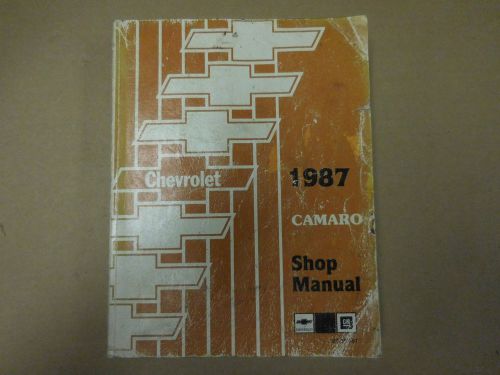 1987 chevrolet camaro shop manual