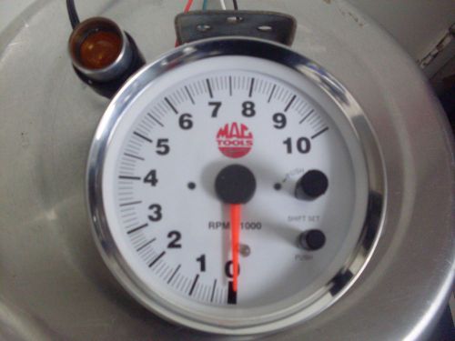 Racing tachometer 5 inch with shift light 10,000 rpm mac tools racing
