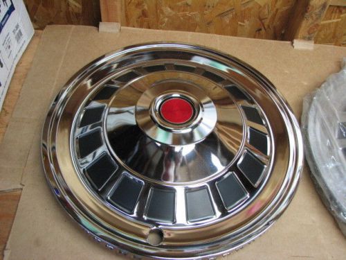 3 new 16" vintage del met dual nickel chrome plate travel trailer hub caps