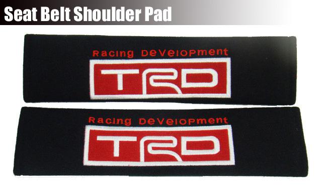 Pair of trd auto car seat belt shoulder pads cushion covers for celica mr2 camry