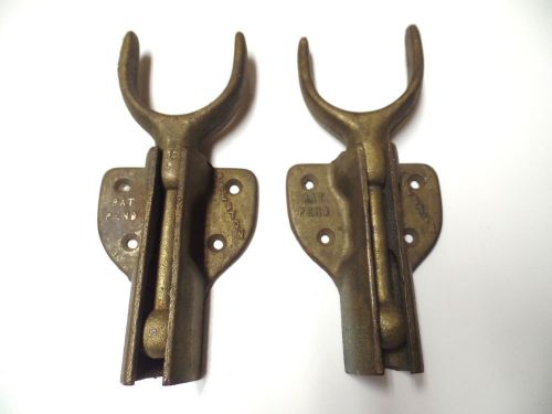 Rare cast brass &#034;signed preston boats&#034; pat pend. ore locks sailing ship row boat