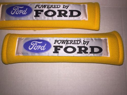 Yellow seat belt cover shoulder pads in 2 pcs-ford