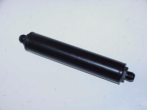 New black aluminum 12" fuel filter -10 an fittings with paper element for gas
