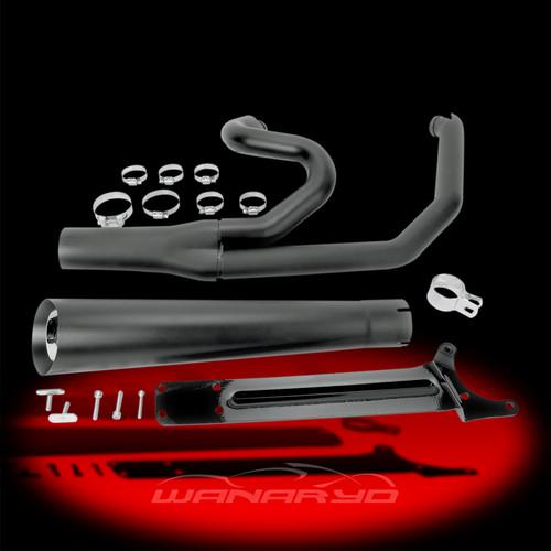 Kerker supermeg 2-into-1 exhaust systems,black for 1990-2006 harley softail/dyna