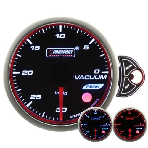 Prosport 52mm premier white blue amber led vacuum gauge psi