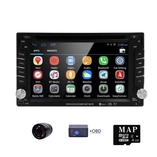 Android4.4 3g wifi 6.2"double 2din car radio stereo dvd player gps navi+camera