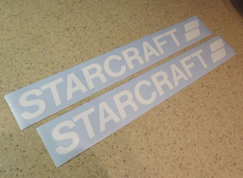 Starcraft vintage fishing boat decal white 2-pak free ship + free fish decal!