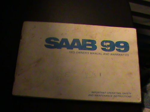 Vintage 1975 saab 99 complete original factory manual; in fair overall condition