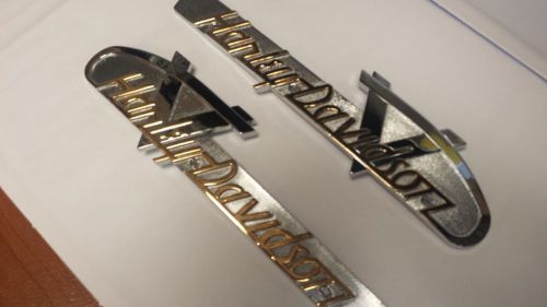55 56 panhead gold harley davidson emblems