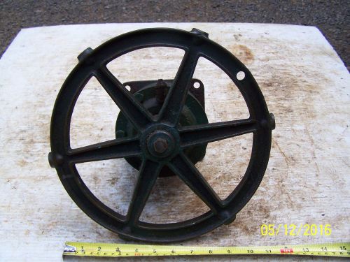 Vintage heavy bronze/brass hydraulic boat steering pump w/ wheel