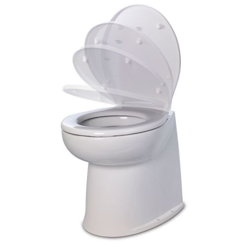 Jabsco 17&#034; deluxe fresh water electric toilet soft close lid 12v mfg# 58040-3012