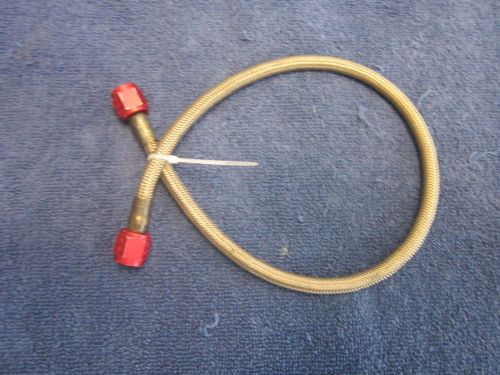 Nos 18 inch -4 an nitrous / fuel braided steel solenoid hose, red