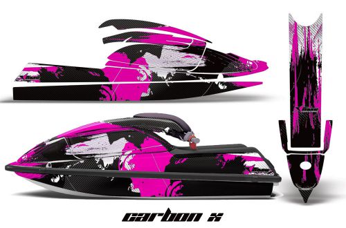 Amr racing jet ski wrap for kawasaki 750 sx graphics kit all years carbon x pink