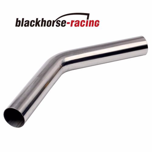 T-304 s/s 45 degree stainless steel exhaust pipe tubing 2 ft long od:2.5&#039;&#039;/63mm