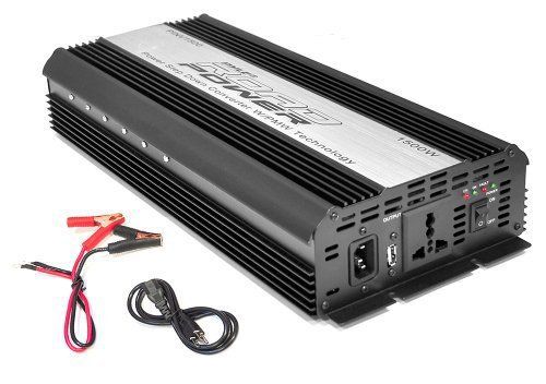 Pyle pinv1500 plug in car 1,500 watt ac power inverter with modified sine wave