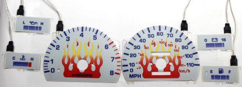 110mph glow gauge face luminescent dash cluster face for 89-98 toyota 4runner