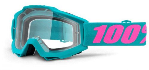 100% accuri passion mx goggles blue/pink/clear lens