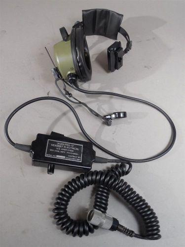 Us army c5158362-1 electrical headset h-362/prd-12 nsn: 5965-01-304-2939 - used