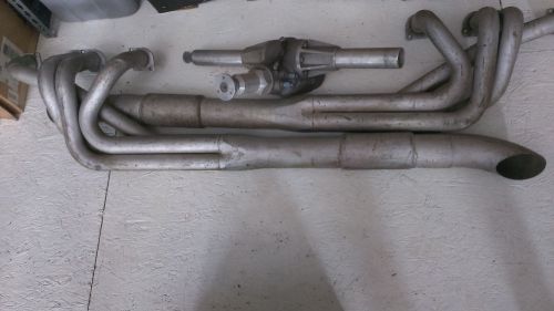 Sprint car headers with mufflers and turnouts brodix 360 ascs heads