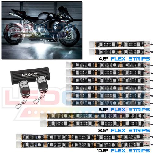 Purchase LEDGlow White Motorcycle SMD LED Neon Lights Kit w. 12 Strips