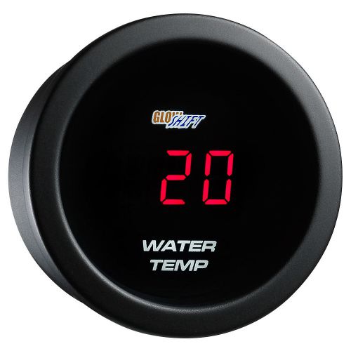 Glowshift red digital 52mm celsius water temp gauge meter w. digital led readout