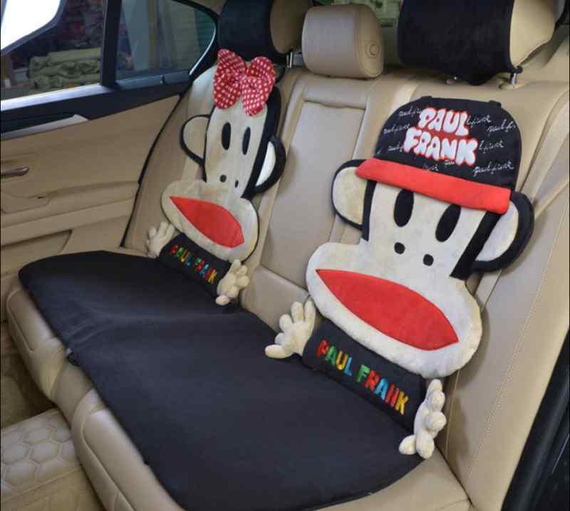 14PC-black plush cartoon mouth monkey design car seat cushion, US $180.00, image 2