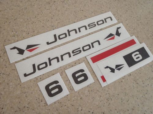 Johnson sea horse 6 hp vintage motor decal kit free ship + free fish decal!