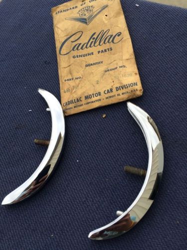 1956 cadillac sixty-two (62) series  nos rear quarter panel trim moldings pr #1