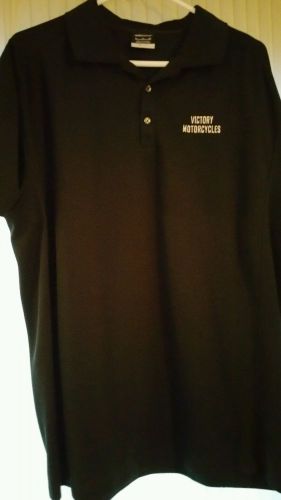 Men&#039;s victory motorcycles black polo size xl very cool