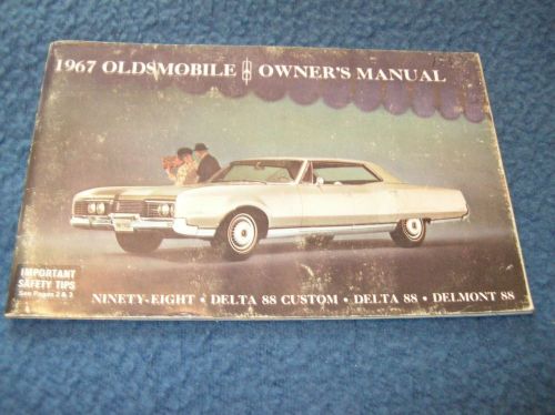 1967 oldsmobile  98 and 88 models  owners manual - good used