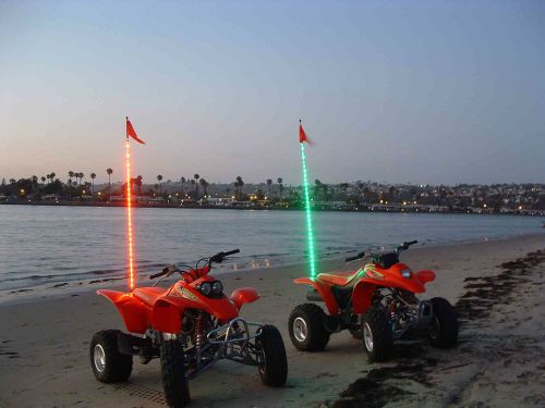 6' nightstalker led lighted whip atv utv antenna 9 color choices tribal whips