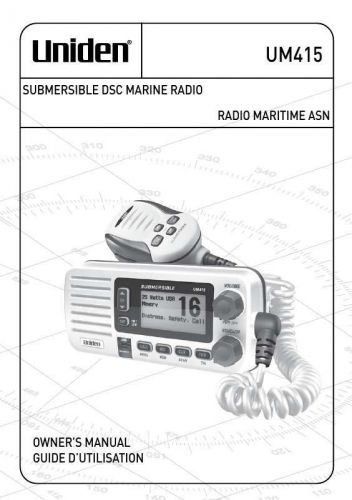 New! genuine uniden 2-way vhf marine radio owner&#039;s manual - for um415