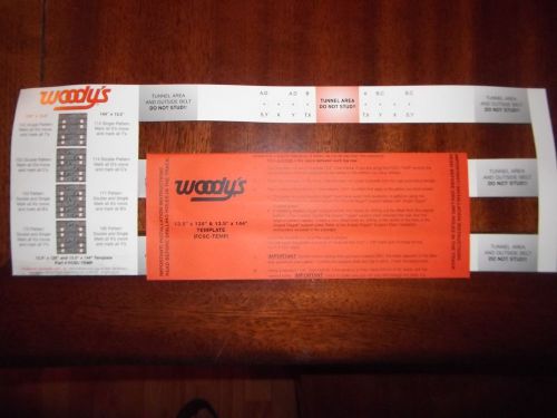 Woody's 13.5" x 128"  or 13.5" x 144" snowmobile track stud template woodys