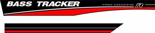 Bass tracker pro crappie boat decal set