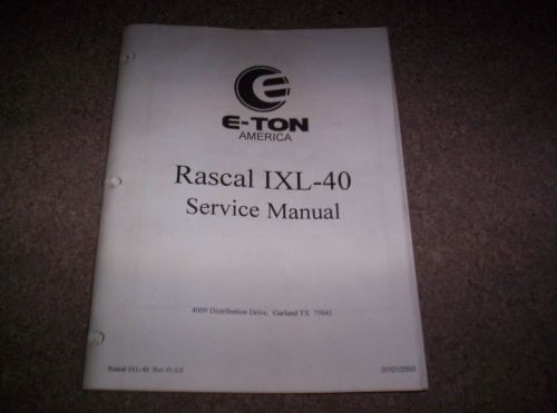 E-ton eton youth atv rascal ixl-40 shop repair service maintenance manual nice!