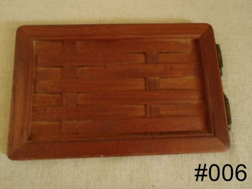 Teak boat/marine rv hatch door with a basket weave design &amp; hinges #006