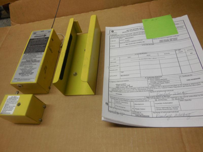 Avionics emergency locator ebc 503 with audible test and mounting tray tso 