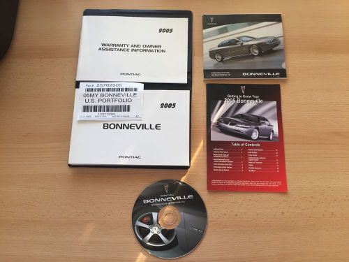 2005 pontiac bonneville owners manual &amp; various supplements &amp; instructional cd