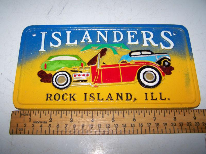 Islander  rock   island  ill. car club plaque