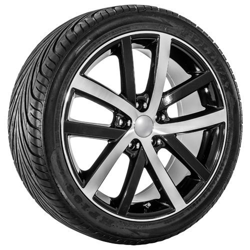 18 inch black rims &amp; tires mounted and road forced balanced to fit volkswagen...