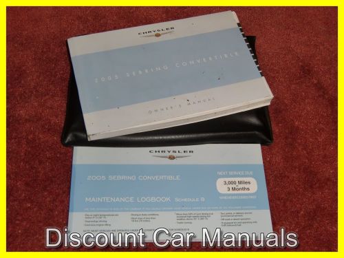 ★★ 2005 chrysler sebring convertible owners manual set 05!! ★★