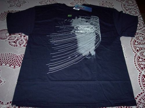 New navy blue official ford racing size l xl or xxl men's tee shirt! nascar nhra