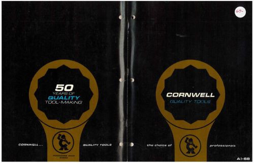 Antique 50&#039;s-1967 cornwell general &amp; specialty auto tools manual catalog a-68