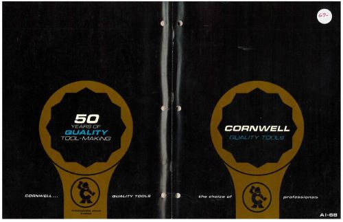 Antique 50's-1967 cornwell general &amp; specialty auto tools manual catalog a-68