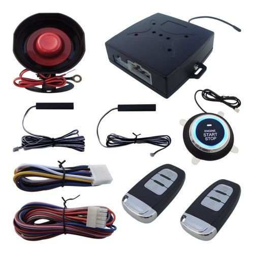 Car truck alarm system pke passive keyless entry remote auto starter push button