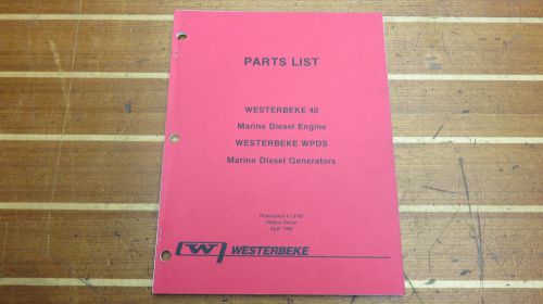Westerbeke 13765 genuine oem 40 marine diesel engine wpds generator parts list