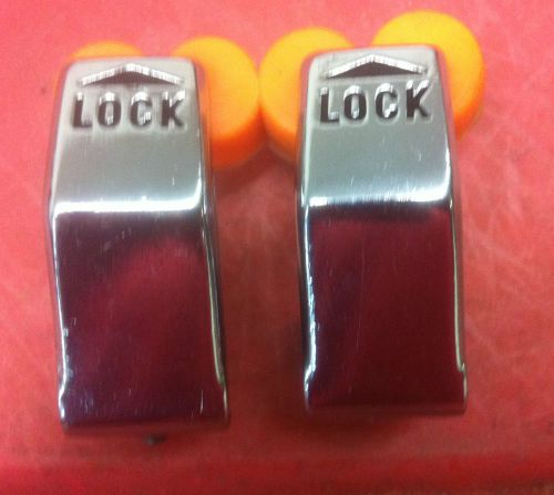 1970-74 challenger cuda chrome lock lever oem set  rod mechanism door latch