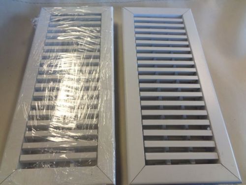 Air vent cover pair ( 2 ) white aluminum 10 7/8&#034; x 4 7/8&#034; marine boat