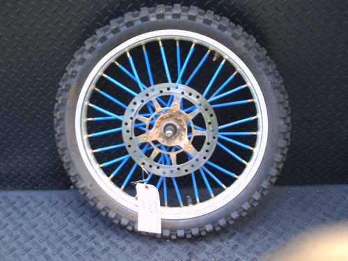 2000 yamaha  yz80 yz 80 front 17&#034; wheel complete with axle