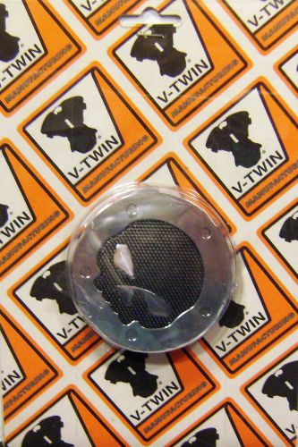 New v-twin 42-0461 chrome black mesh skull points cover harley 99 up twin cam